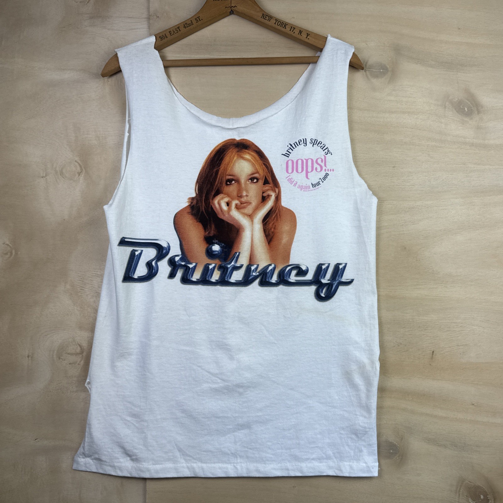 Vintage Y2K 2000 Britney Spears Oops I Did It Again Tour White 18X27 READ