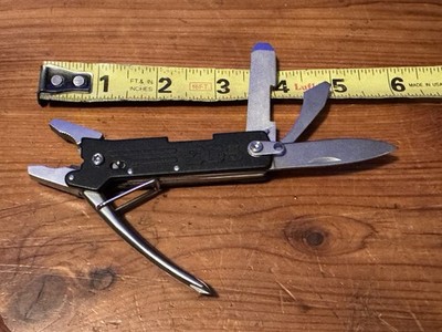 Small SOG Multi Tool Knife Multitool Pliers File Screwdriver Black - NICE!!!