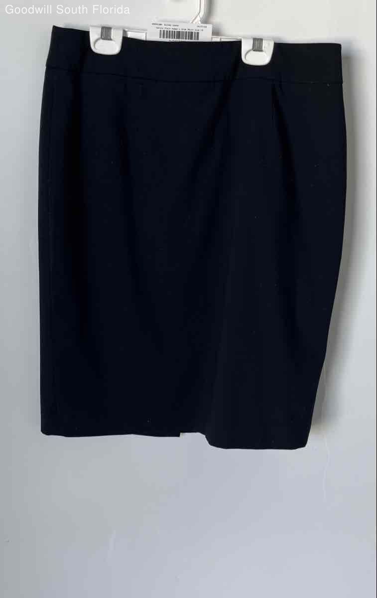 Calvin Klein Womens Blue Back Zip Knee Length Straight & Pencil Skirt Size 10