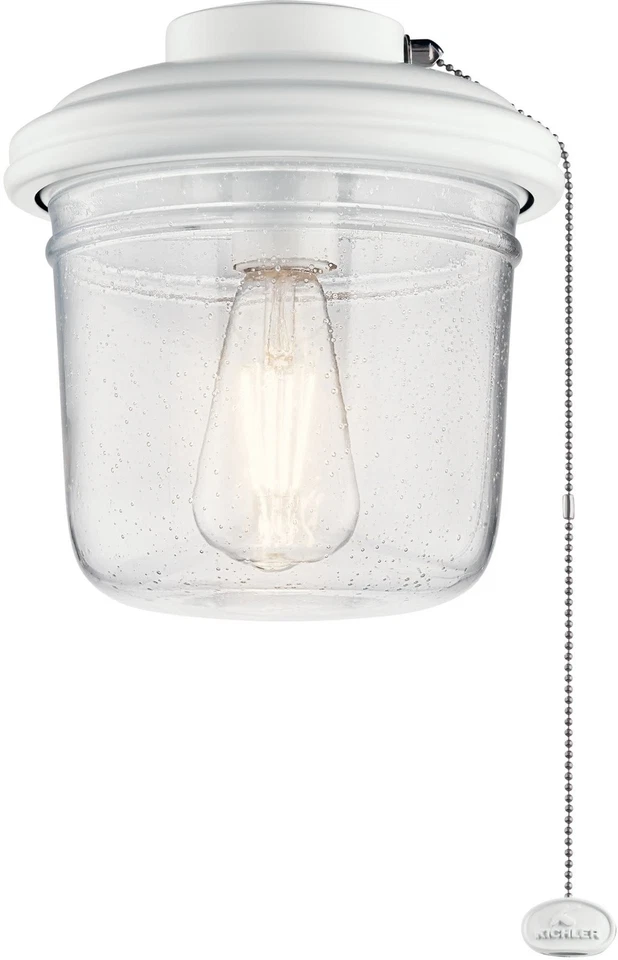 Kichler 380915 Yorke 9"W Single LED Ceiling Fan Light Kit - Copper - Image 4 of 4