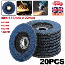 20x Flap Grinding Discs 115mm In Diameter Sanding 40 60 80 120 Grit Grinding Whe