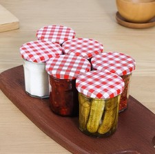 72 Pack Jam Jars with Lids 200ml/7oz, Wide Mouth, Screw Lids,72 Labels Included