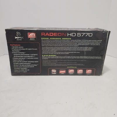 XFX Radeon HD 5770 1GB GDDR5 HD-577X-ZN PCI-E HDMI Dual DVI