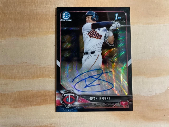 2018 Bowman Chrome Draft Ryan Jeffers Black Wave Refractor 1/1 Auto