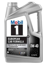 Mobil 1 European Car Formula Full Synthetic Motor Oil 0W-40, 5 Quart 