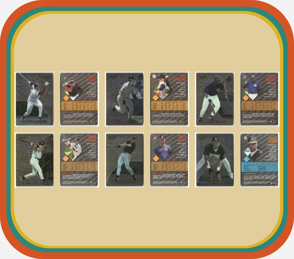 Bowman’s Best Lot 1997 (102) — Estrellas/RC: Rolen, Andruw, Nomar, McGwire, Rivera Foto 4 de 4