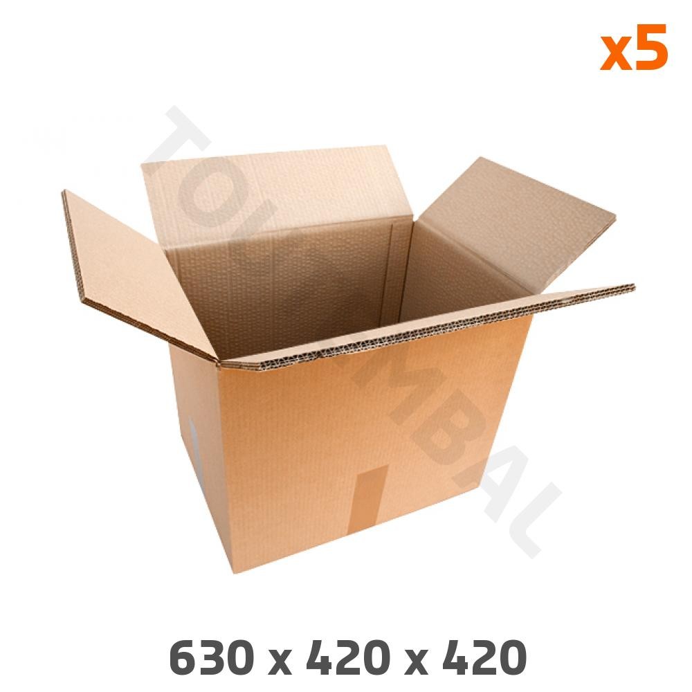 Carton triple cannelure 630x420x420 mm : finies les déchirures lors du déménagement