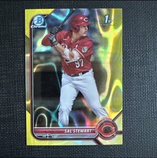 2022 Bowman Draft Chrome Yellow Lava Refractor /75 Sal Stewart #BDC-122