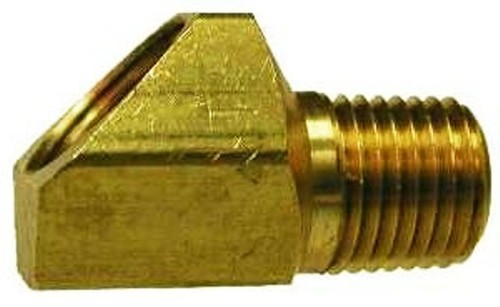 Weatherhead 352X6X2 Brass 3/8" Inverted Flare X 1/8" NPT 45° Elbow Fitting
