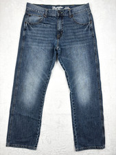 Wrangler Retro Slim Straight Jeans Mens 36x32 Blue Medium Wash Western Cowboy