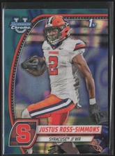 Justus Ross-Simmons 2024 Bowman University Chrome #109 Teal Lava Refractor SP