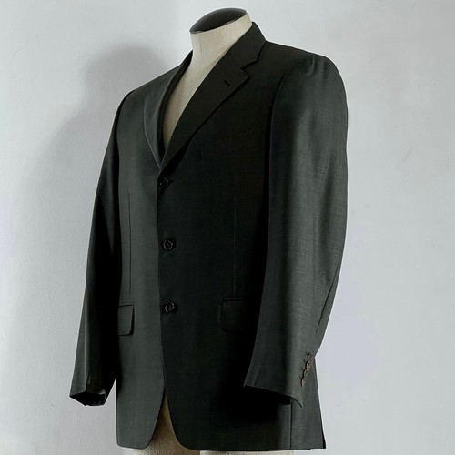Canali Men’s Blazer Grey Super 120s 100% Wool Sport Coat Suit Jacket Size 42 - Picture 12 of 16