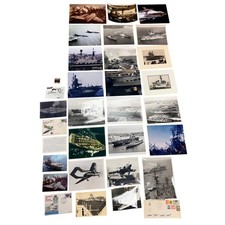 Vintage Royal Navy Aircraft Carrier & Jet Photo Collection HMS Eagle - BW