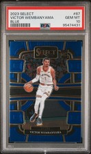 2023 PANINI SELECT BLUE #87 VICTOR WEMBANYAMA ROOKIE RC PSA 10
