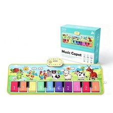 Toddler Toys Farm Animals Piano Mat, Baby Musical Floor Carpet Play mat for K...