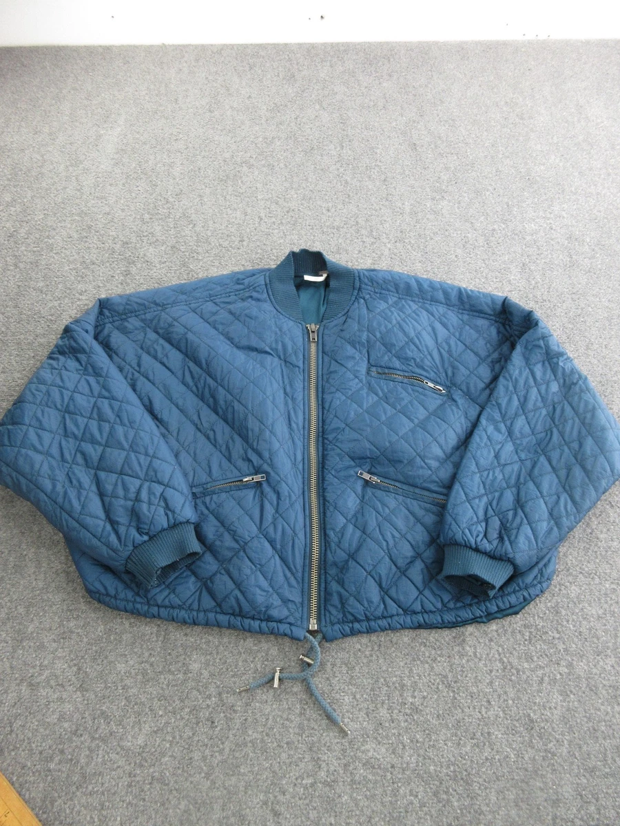 Veste Bomber Free People Femme - Petit (S) - Bleu Indigo - Avec Poches
