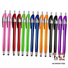 Electronic Screen Touch Stylus,14 Pack 2 in 1 Slim Long Click Ink Stylus