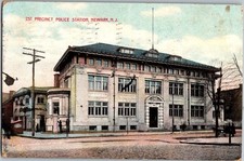 Vintage Postcard 1907-1915 1st Precinct Police Station, Newark, New Jersey (NJ)