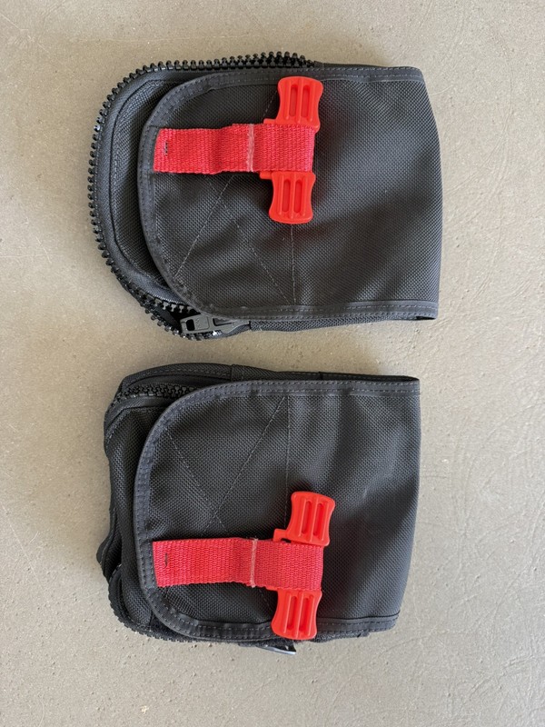 Two Scuba Diving Weight Pockets, Emergency Weight Dump, Technical Diving.
