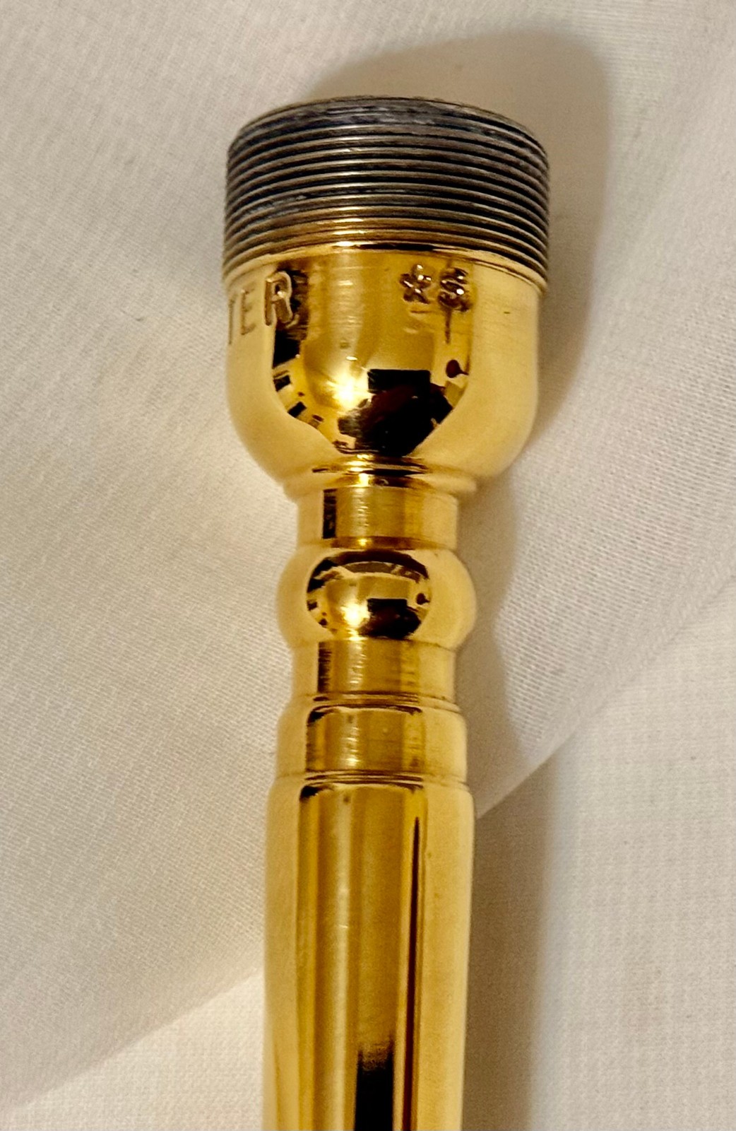 SCHILKE LEISTER Bach 1 1/2C Trumpet underpart 27 throat GOLD PLATE *S bb