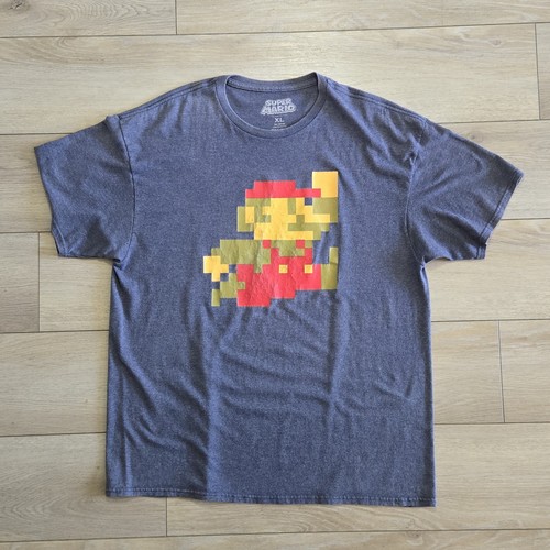 Nintendo Super Mario Bros 8 bit Pixel Graphic T-Shirt GRAY X-Large - 第 1/9 張圖片