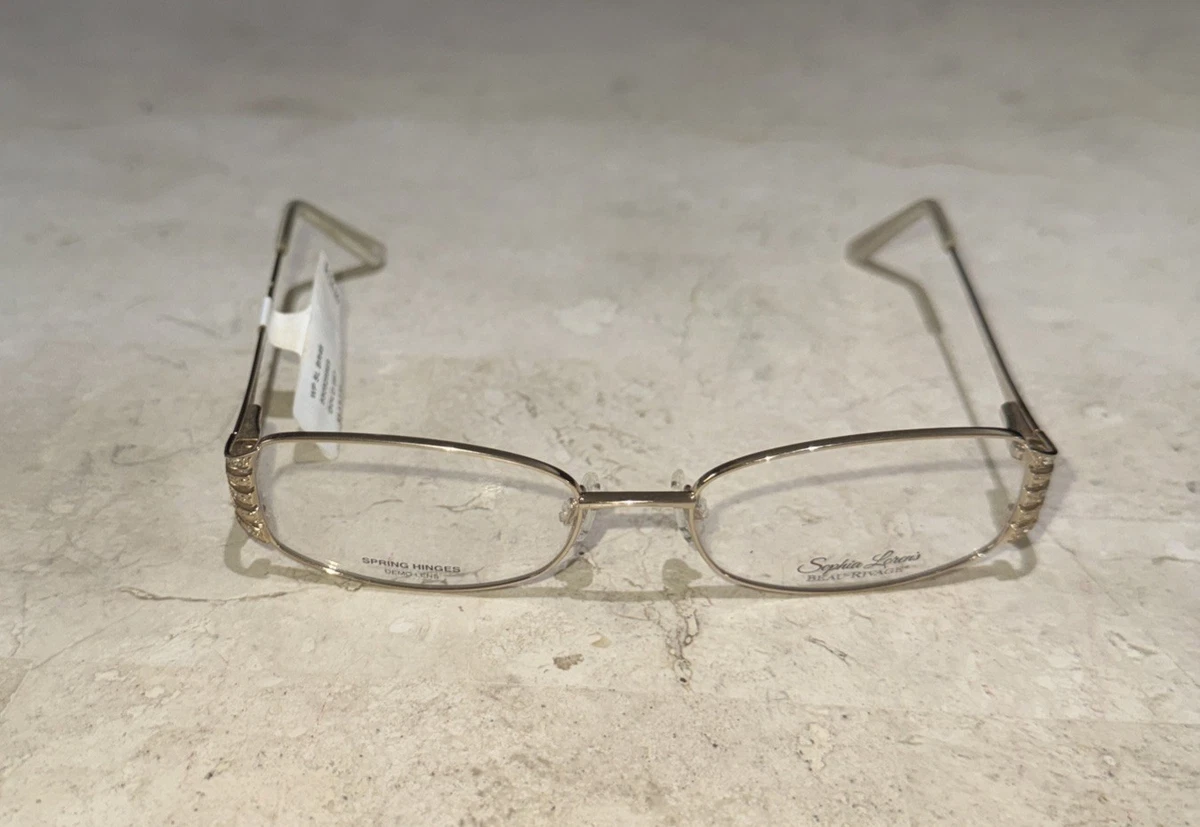 Sophia Loren Gold Eyeglass Frames for sale | eBay display picture 2