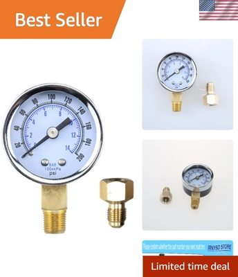 #ad Compact Oil Burner Pressure Gauge Kit with Adapter for Home Heating Systems $41.77