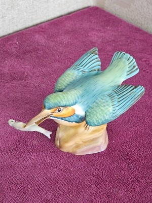Royal Worcester Kingfisher Bone China Figur - Modell 3235 - Made in England