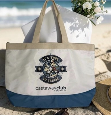 DISNEY CRUISE Line 25th Anniversary Castaway Club It's Time To Cruise Tote NEW
