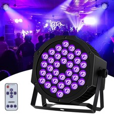 36LED Black Light, UV Stage Lights DMX/Remote Control for Disco, Wedding, Par...