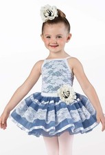 Dance Costume Weissman 13655 Blue Small Child Ballet Tutu Tap Lace Lace Pageant