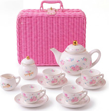 Floral Porcelain Tea Set for Girls