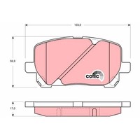 Bremsbelagsatz Scheibenbremse TRW GDB3315 Cotec FüR Toyota Pontiac Vorderachse