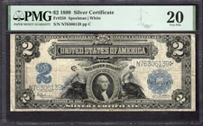 1899 $2 Silver Certificate Mini-Porthole Note PMG 25 Fr.258 Item #2000988-002