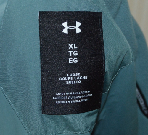 UNDER ARMOUR QUILTED PUFFER VEST MENS XL LIGHT GREEN COLDGEAR REACTOR LOOSE ZIP - Picture 5 of 5