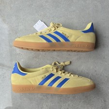 adidas Gazelle Indoor Powder Yellow Royal Blue Suede Gum Men  s 11.5 JH5406