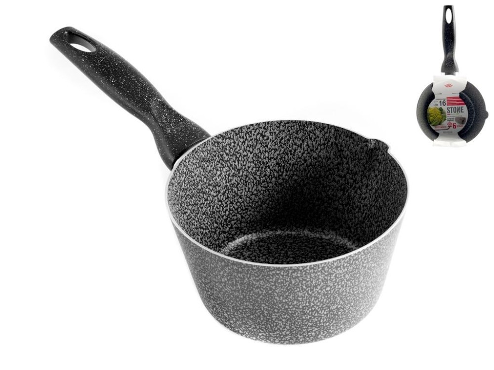 Casserole Conical 1 Handle Non-Stick 'Stone' Cm14