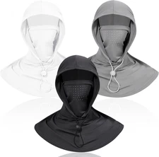 3 Pack Summer Balaclava Sun UV Protection Hood Breathable Full Head Mask Face Co