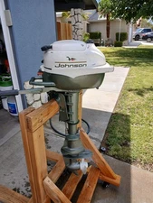 1967 Johnson 3 HP Folding Outboard Boat Motor, JHF22C,  Runs Great! Evinrude 