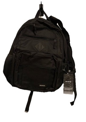 BIKROD Black Hiking Backpack w/ Multiple Compartments, Zip Closure