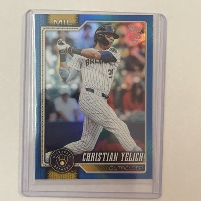 Topps Chrome 2026 Christian Yelich Brewers Blue #15 Serial Numbered  124/150