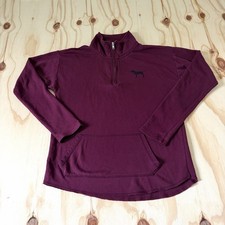PINK Victoria's Secret Quarter-zip Pullover Plum Sweatshirt Women s Small