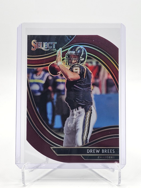 DREW BREES 2020 SELECT FIELD LEVEL MAROON PRIZM DIE CUT #315 CHARGERS Q7565