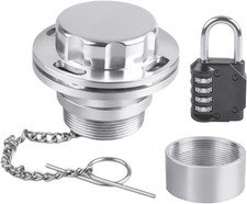 Aluminum 2" Male Non-Vented Fuel Cap with Combination Lock for Transfer