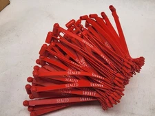 100 Pieces - Accuform TLS731RD Red Plastic Security Seal 7-1/2" x 3/8" x0.070"