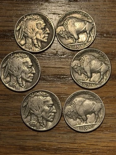 1 Random-1935-S Buffalo Nickel!! Extremely Fine XF+ ! Most/partial Horn.