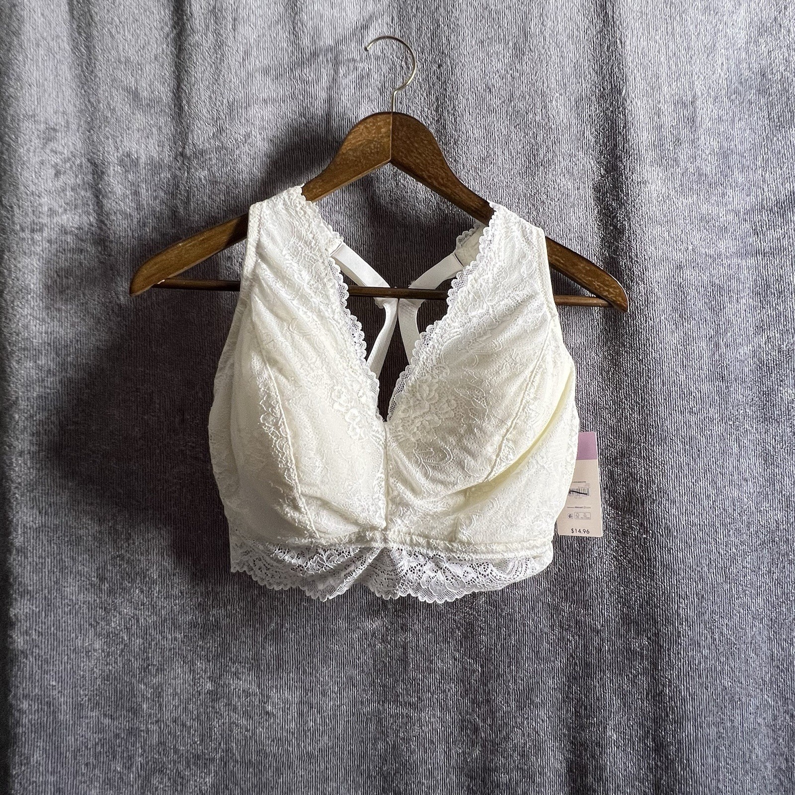 Secret Treasures Full Figure Lace Bralette Size 1X Color Ivory Converts