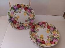 Set 4 piccoli piatti vintage anni 80 shabby chic cottage core rosa floreale