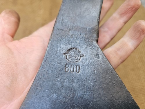 PEQUEÑA CABEZA DE HACHA ANTIGUA ALEMANA "J. WIEBELHAUS & CO" HACHA BUSHCRAFT - Imagen 2 de 13