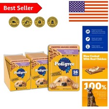 Hearty Chicken Chopped Ground Dinner Wet Dog Food - 16 Pouches, 3.5oz Each 6.78 per gallon